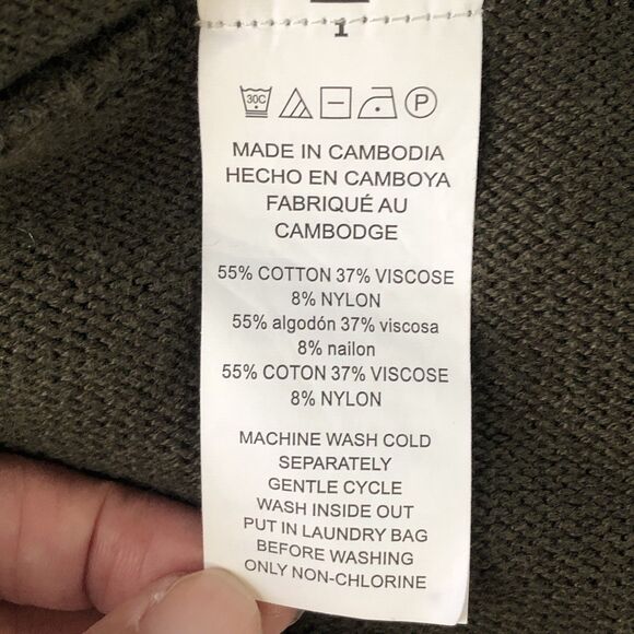 Michael Kors Women’s Knit Sweater Hunter Green Back Zipper Tag Size Medium - Picture 13 of 13